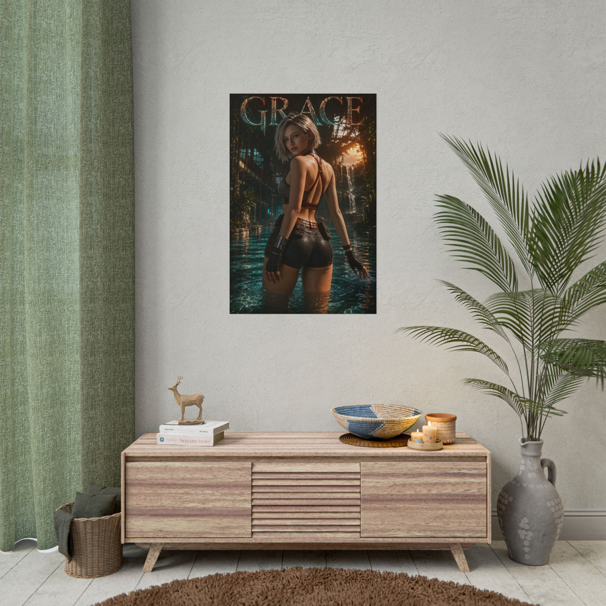Game Room Decor Grace Wall Art Poster Collectible Character Print