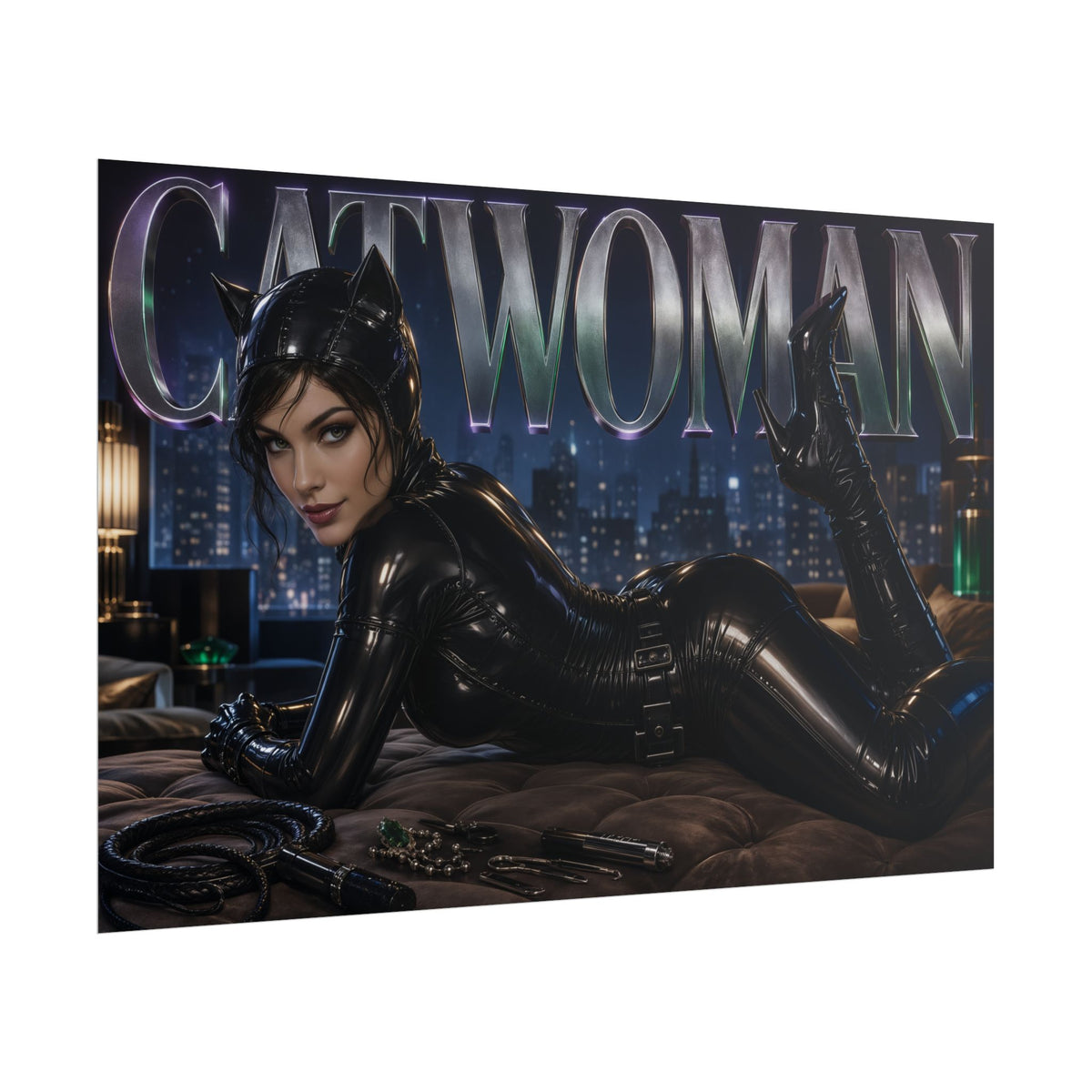 Catwoman Batman Poster Comic Wall Art Hero Room Decor Collectible Print