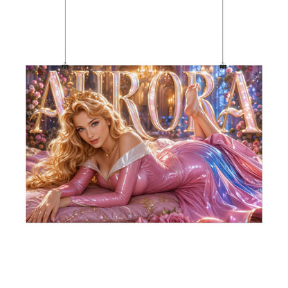 Princess Aurora Sleeping Beauty Poster Fantasy Wall Art Character Room Decor