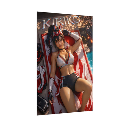 Gaming Wall Art Kiriko Overwatch Poster Bedroom Game Room Decor Art Print