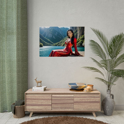 Настінне мистецтво з аніме Боа Хенкок | Плакат з королевою піратів Вайфу для декору отаку