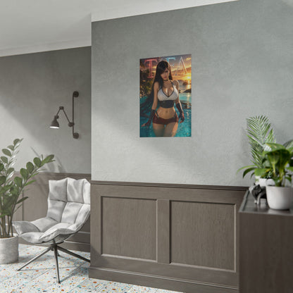 Gaming Room Poster Fantasy Fighter Character Art Wall Decor Collector Print