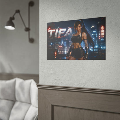 Tifa Lockhart Character Poster Gaming Setup Wall Decor Collector Print