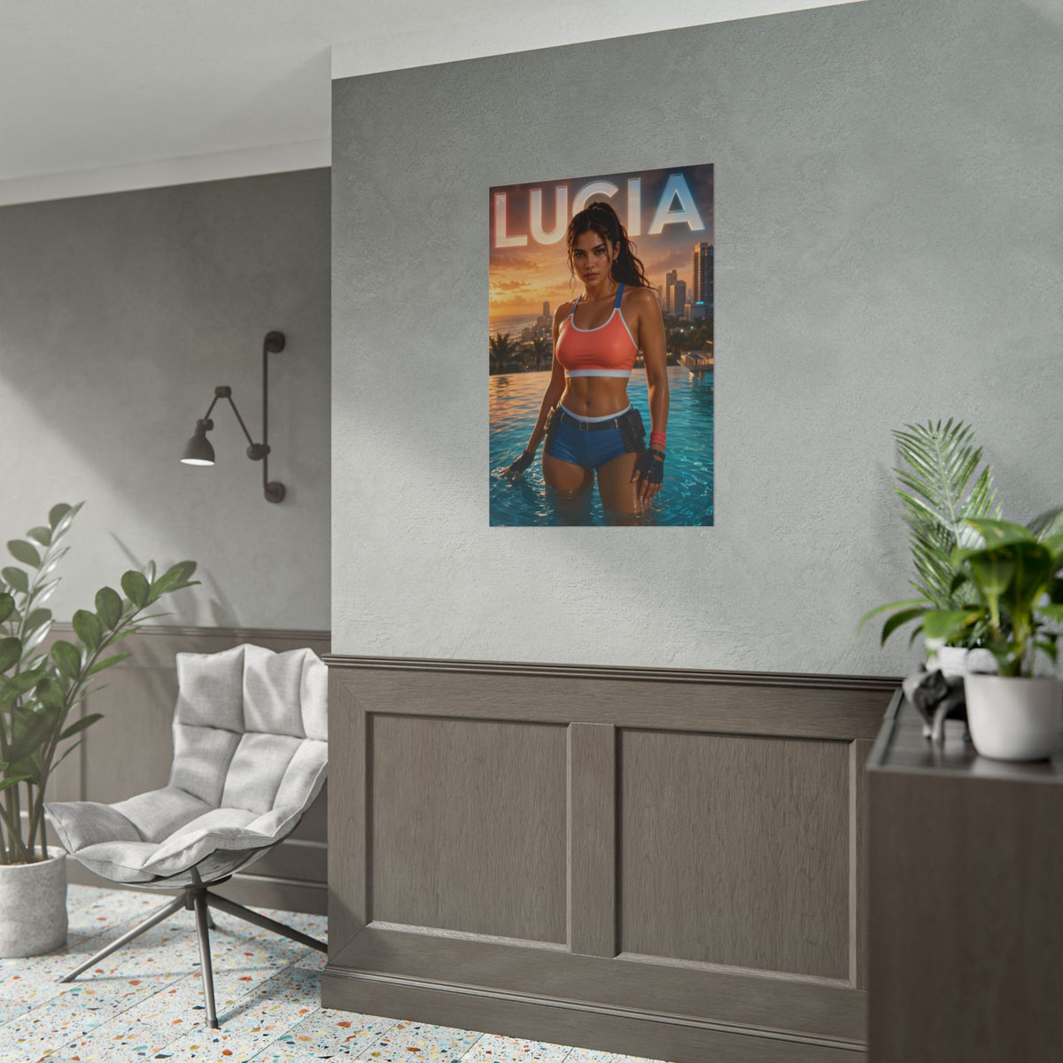 Game Room Decor Lucia Wall Art Poster Collectible Character Print