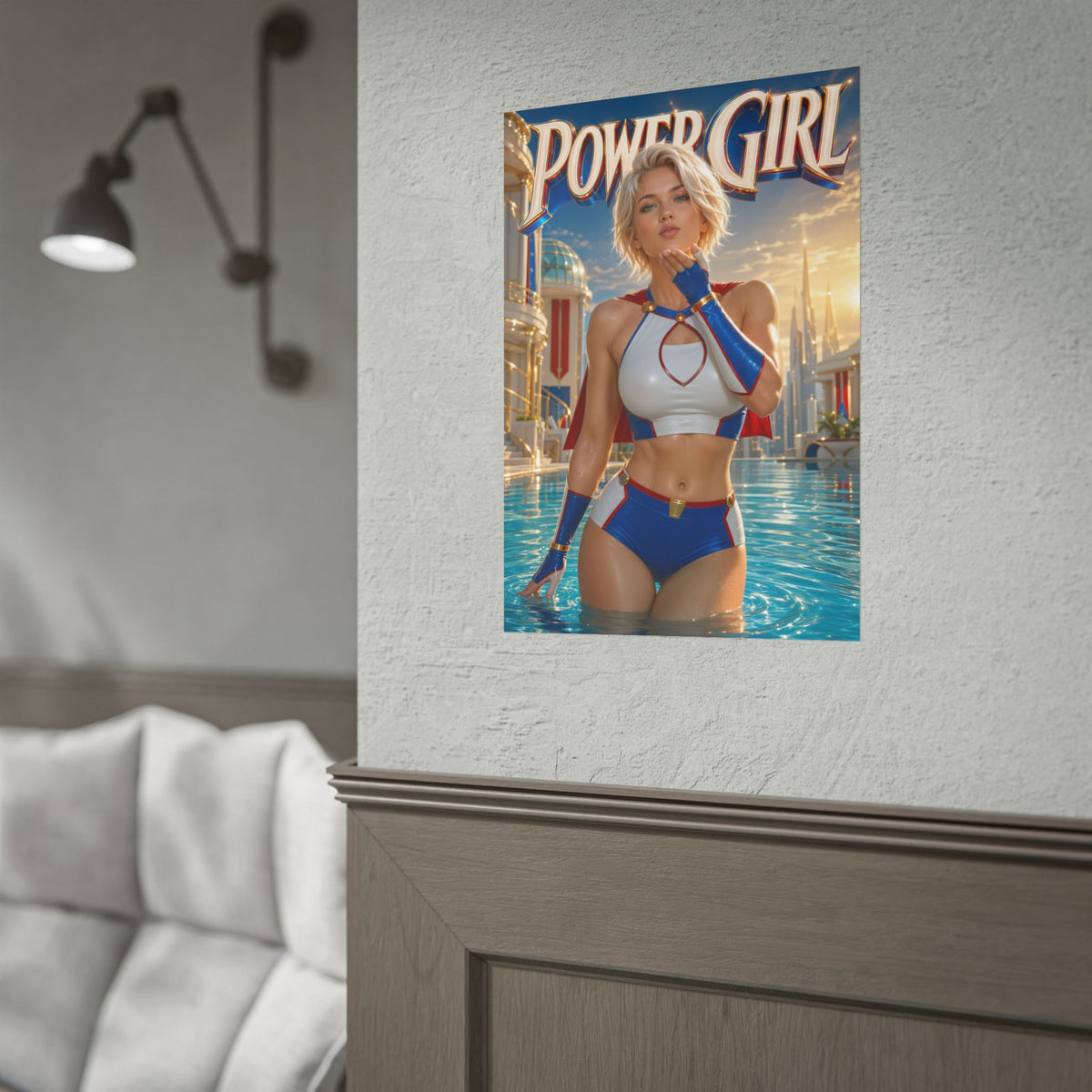 Power Girl Comic Poster Character Wall Art Collector Room Decor Art Print
