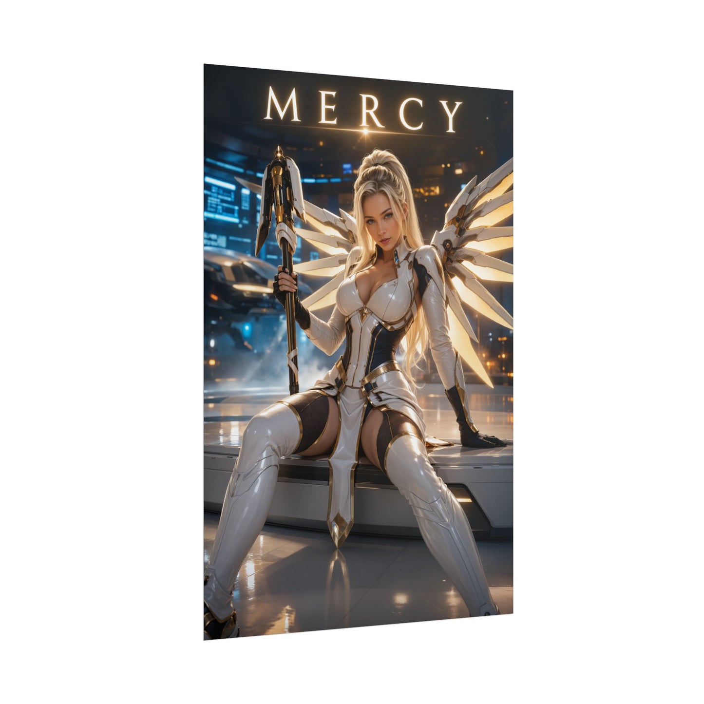 Blizzard Mercy Overwatch Poster Gaming Wall Art Print Decor