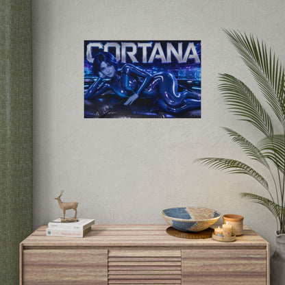 Cortana Character Poster Halo Gamer Room Wall Art Collectible Decor