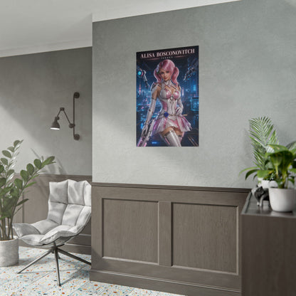 Alisa Bosconovitch Poster, Tekken Wall Art, Gaming Print, Sci Fi Decor