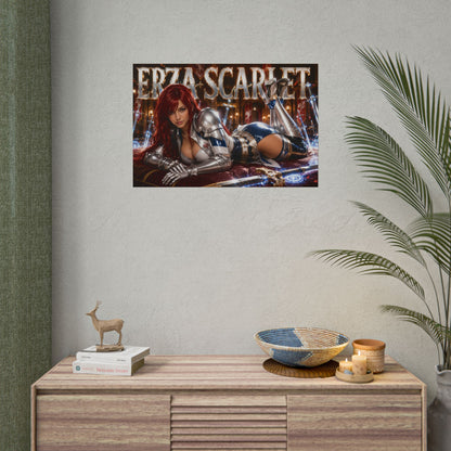 Anime Room Decor Erza Scarlet Fairy Tail Poster Wall Art Character Print