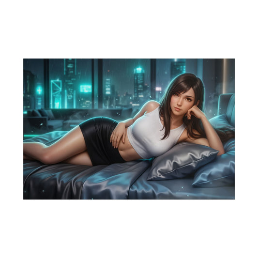 Tifa Lockhart Poster, Gaming Wall Art, Fantasy Print, Gamer Decor