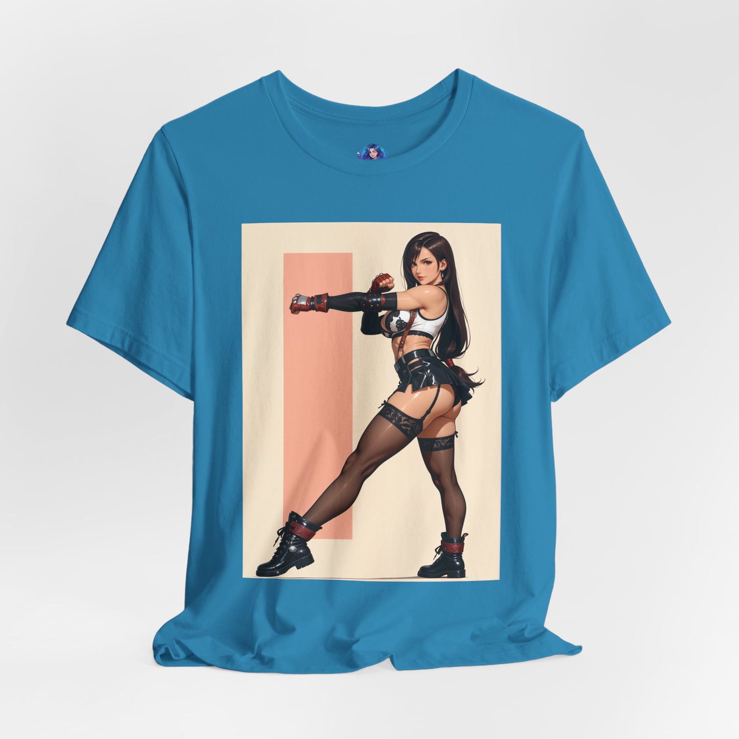 Tifa Lockhart Grafik-T-Shirt | Final Fantasy VII T-Shirt für Otaku- und Gamer-Fans | Sexy Heldinnen-Shirt