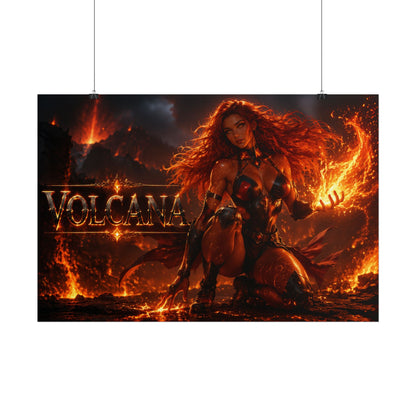 Collector Room Decor Volcana Comic Poster Character Wall Art Gift Print