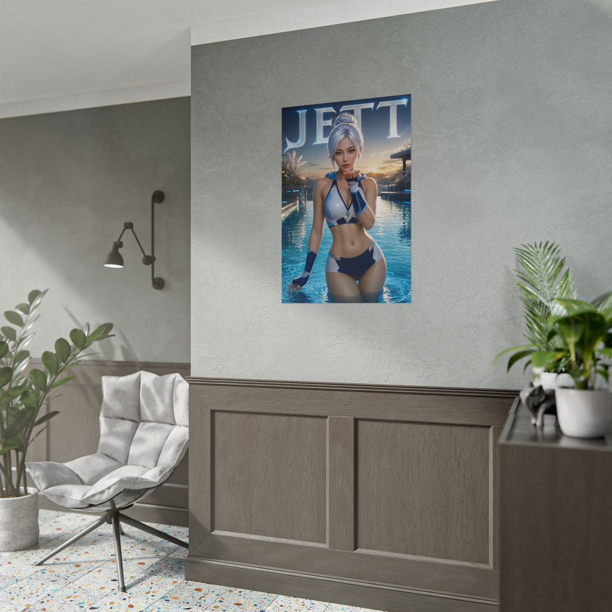 Jett Valorant Gaming Poster Wall Art Gamer Room Decor Collectible Print