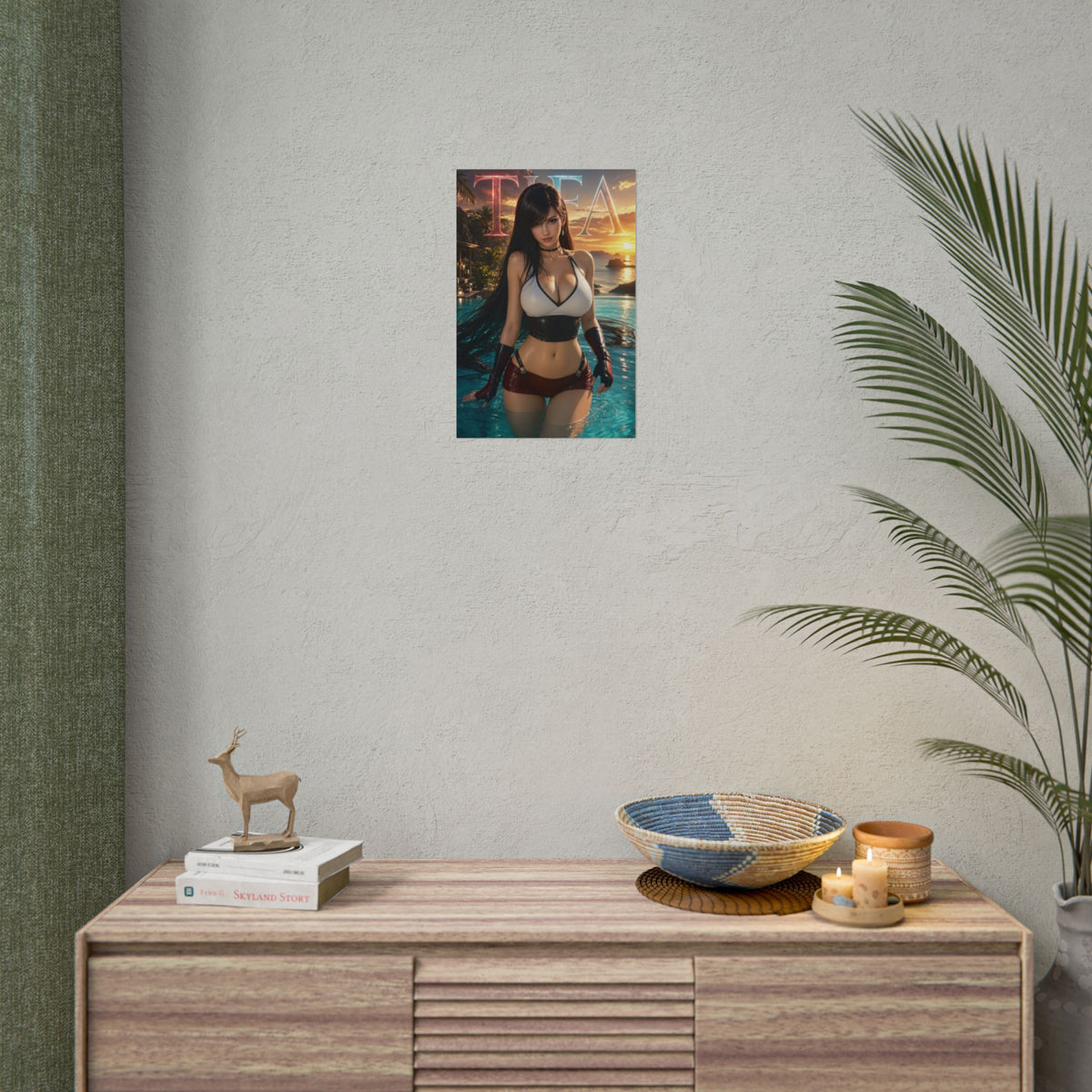 Gaming Room Poster Fantasy Fighter Character Art Wall Decor Collector Print