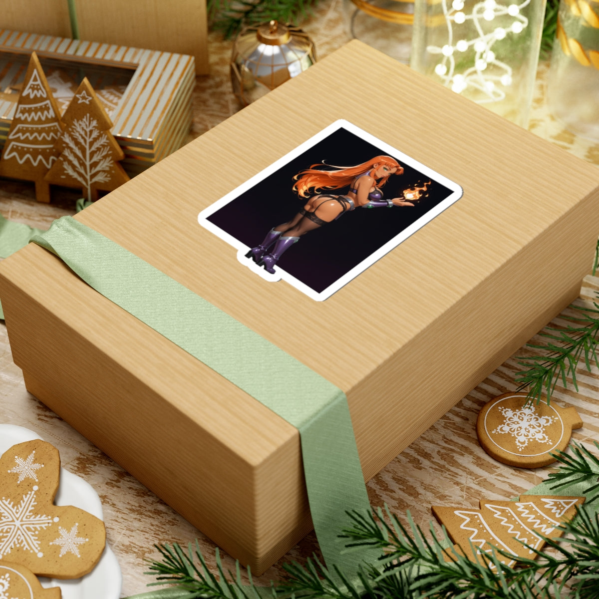 Starfire-Aufkleber – Kosmisches Mädchen-Vinylaufkleber für Laptops, Notizbücher &amp; Ausrüstung