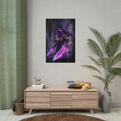 Templar Assassin Dota 2 Poster, Dota 2 Wall Art Print, Psychic Assassin Girl Decor, MOBA Game Art, Gamer Gift