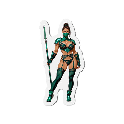 Магніт на холодильник із нефритовою тематикою Mortal Kombat – аніме-дівчина-воїн, декор для геймерів