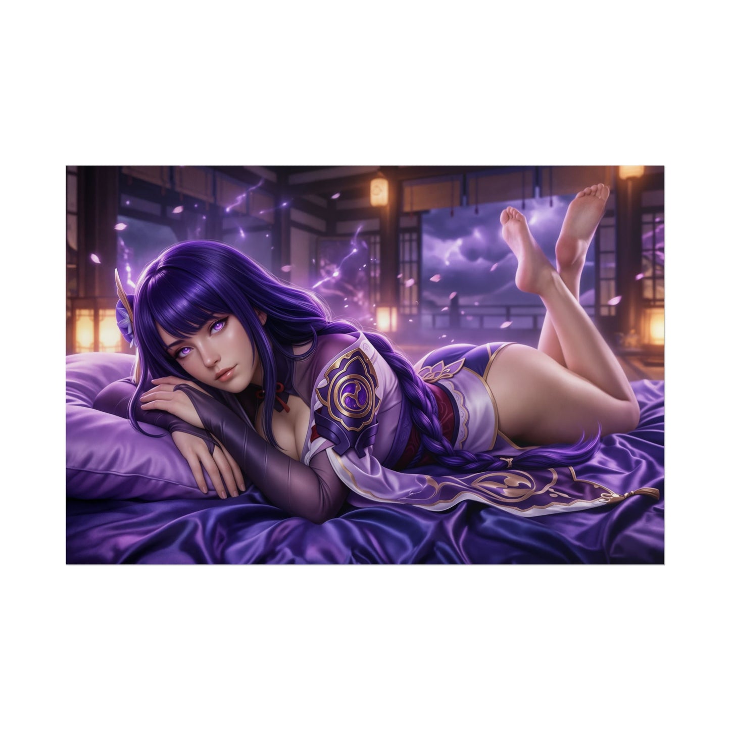 Raiden Shogun Poster, Genshin Impact Wall Art, Anime Print Decor