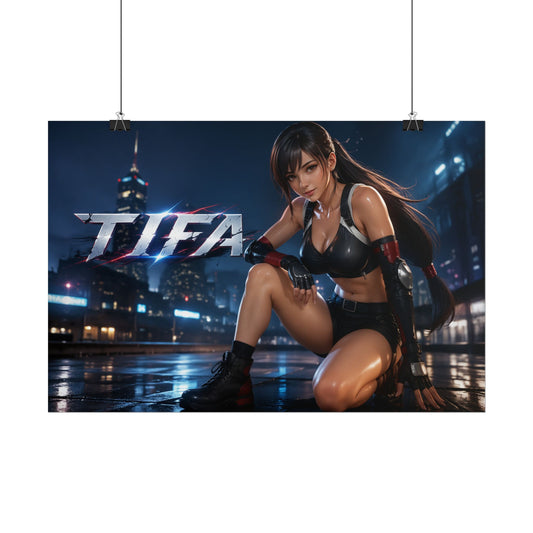 Gaming Wall Art Tifa Lockhart Poster Game Room Decor Gamer Gift Art Print