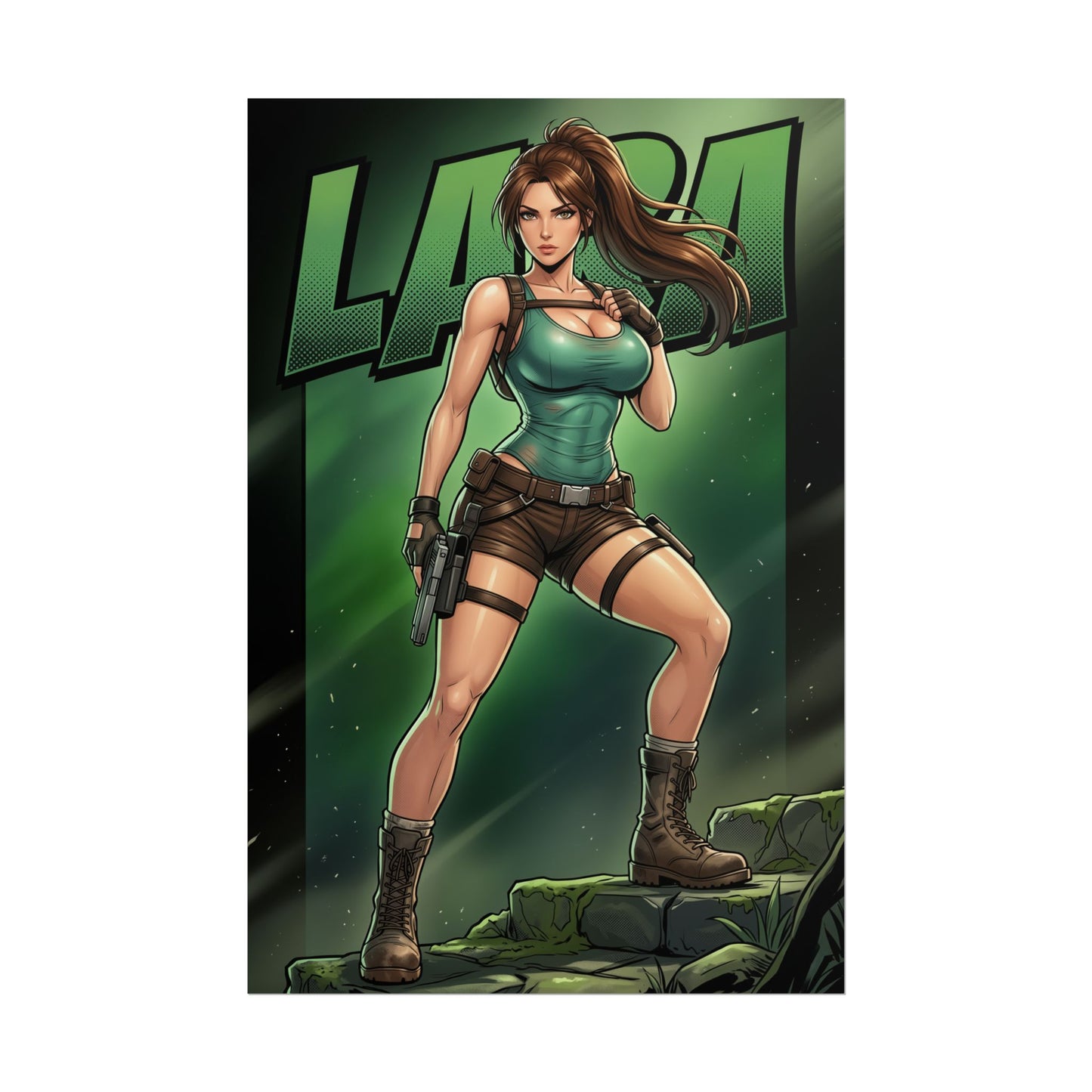 Lara Croft Tomb Raider Poster, Tomb Raider Wall Art Print, Adventure Girl Decor, Action Game Wall Art, Gamer Gift