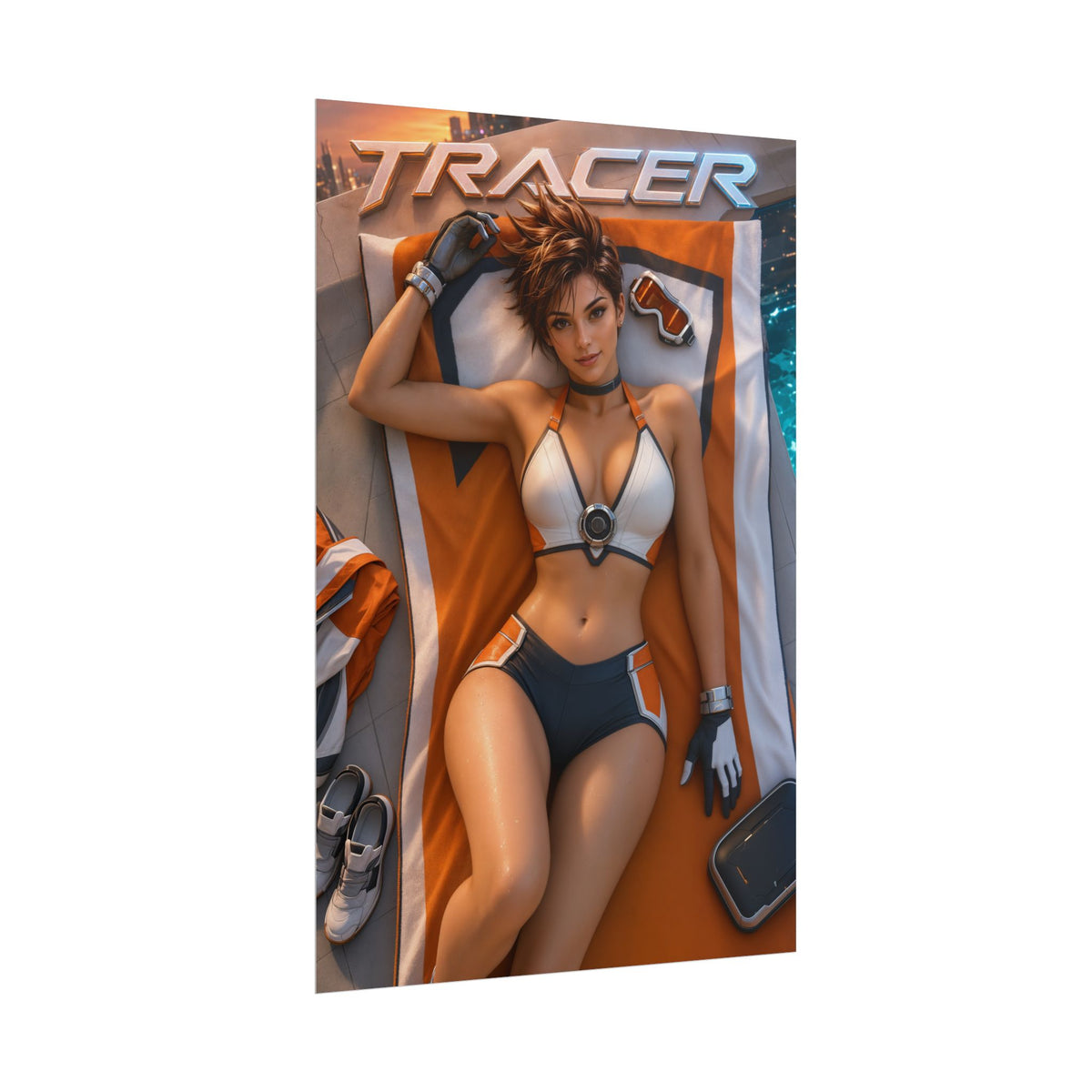 Gaming Wall Art Tracer Overwatch Poster Bedroom Game Room Decor Art Print