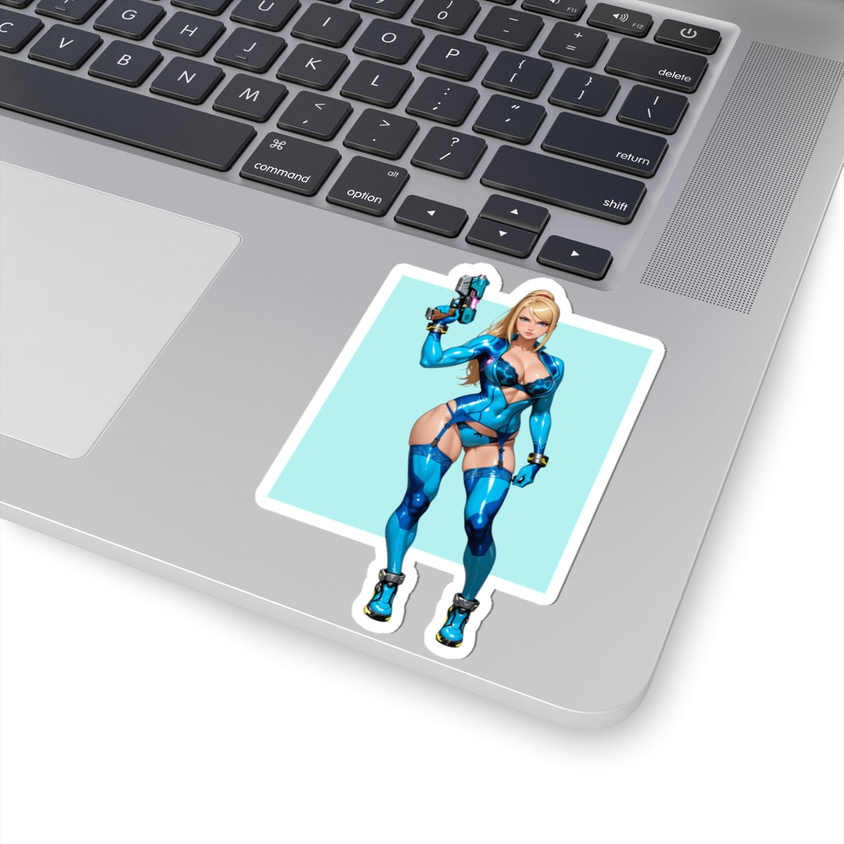 Наклейка Самус Аран – футуристична вінілова наклейка для ноутбуків, журналів та аксесуарів