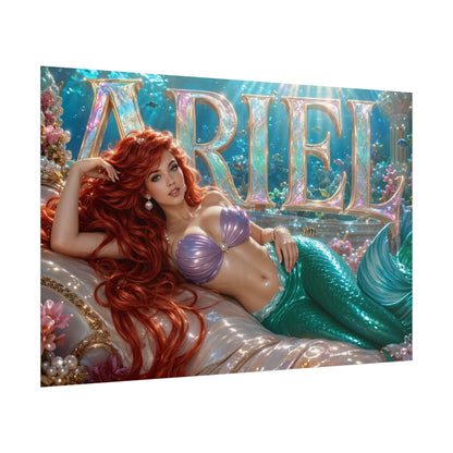 Fantasy Room Decor Ariel The Little Mermaid Poster Wall Art Character Print