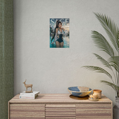 Sage Valorant Gaming Poster Wall Art Gamer Room Decor Collectible Print