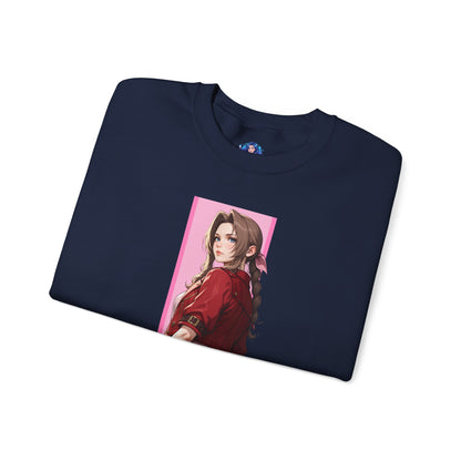 Aerith Gainsborough Sweatshirt, FFVII Crewneck, Cozy Fantasy Gaming Apparel for Fans