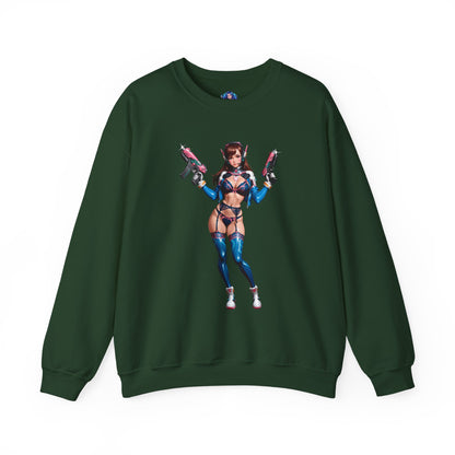 D.Va-Sweatshirt, Mech-Pilot-Rundhalsausschnitt, bequeme Gamer-Streetwear für Overwatch-Fans