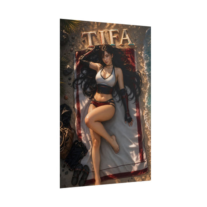 Tifa Lockhart Gaming Poster Wall Art Gamer Room Decor Collectible Print