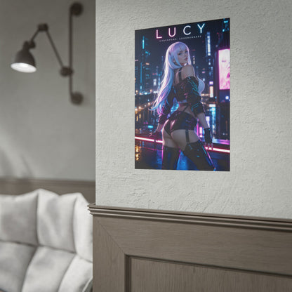 Lucy Cyberpunk Poster, Edgerunners Wall Art, Anime Print, Gamer Decor