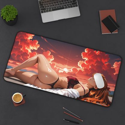 Килимок для столу Аски Ленглі, килимок для миші з аніме-меха-героїнею, налаштування ігрового столу