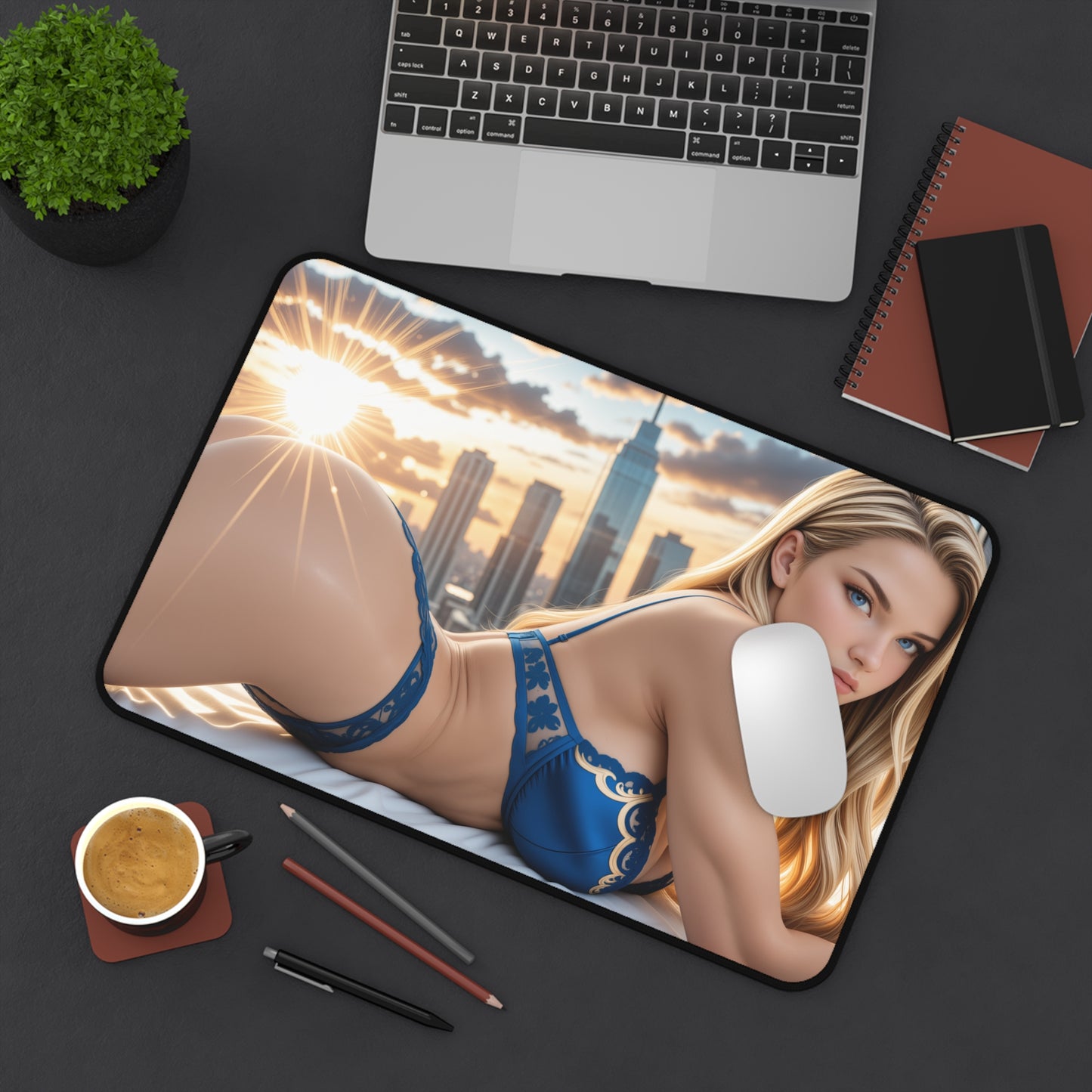 Supergirl Gaming Mouse Pad, Superhero Desk Mat, Comic Heroine Gaming Setup
