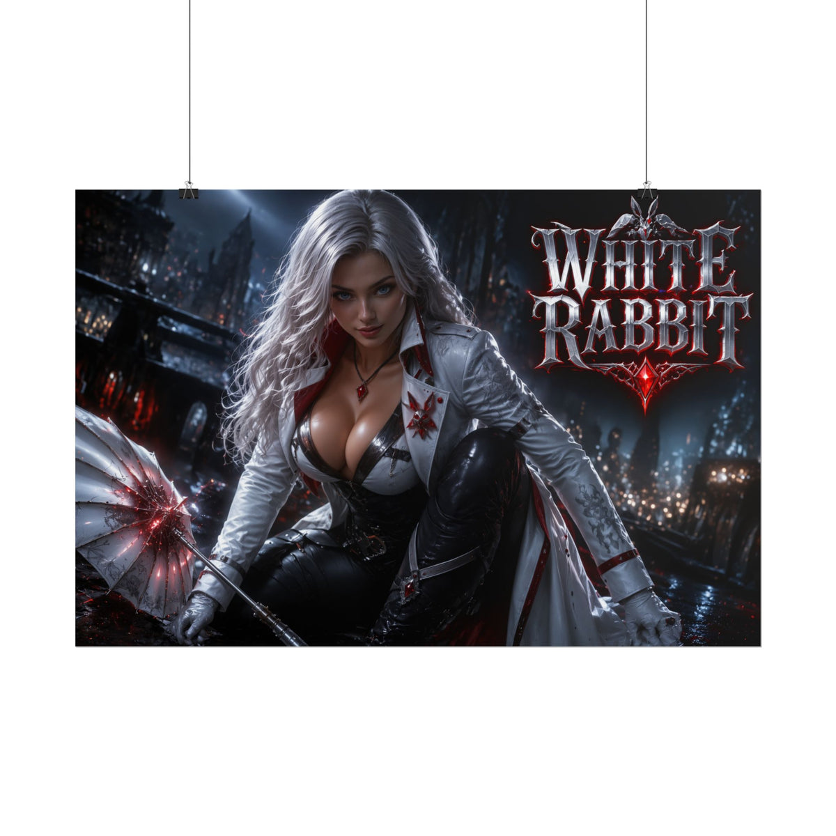White Rabbit Comic Poster Character Wall Art Collector Room Decor Art Print