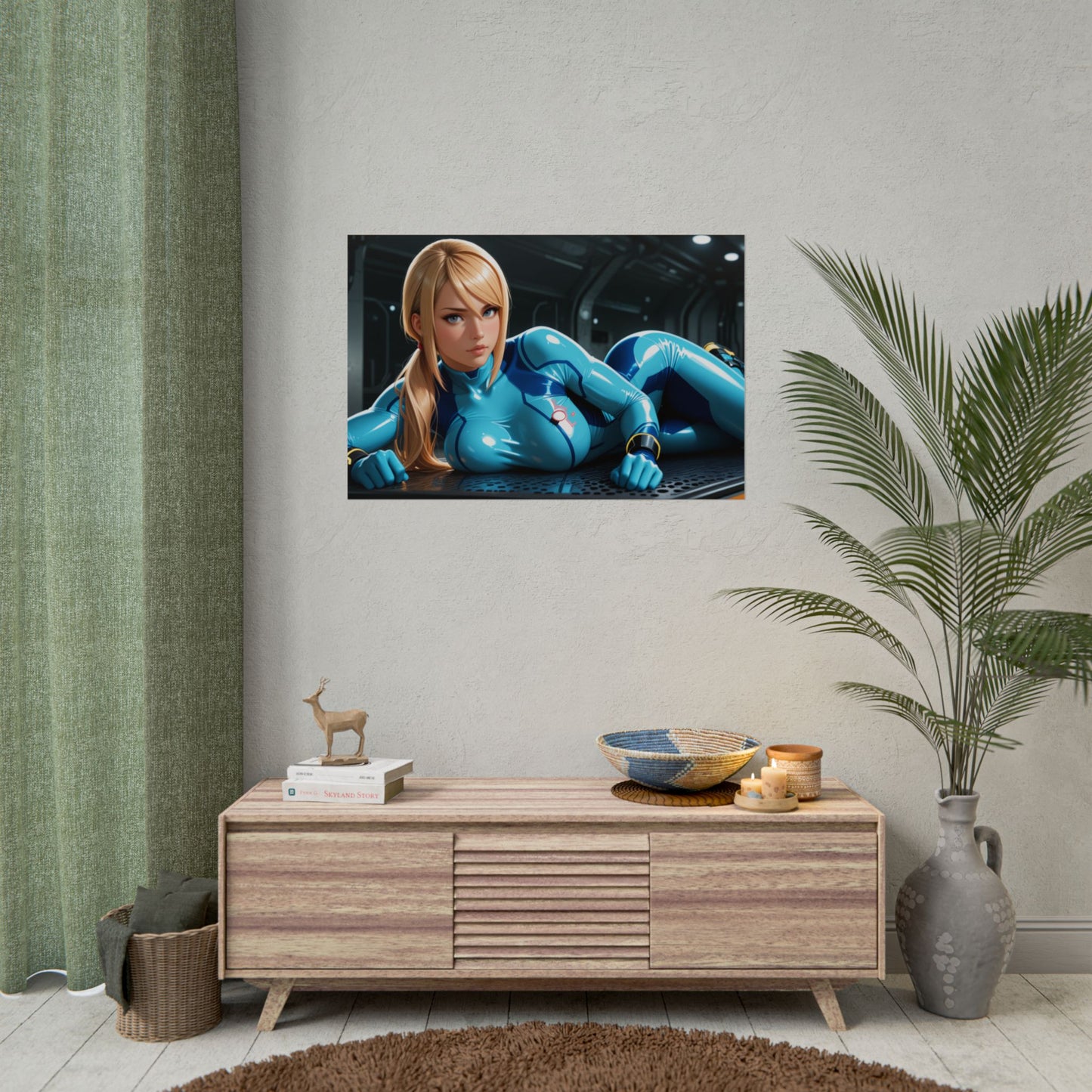 Аніме-постер Самус Аран | Настінне мистецтво Вайфу для кімнати отаку або ігрової конфігурації