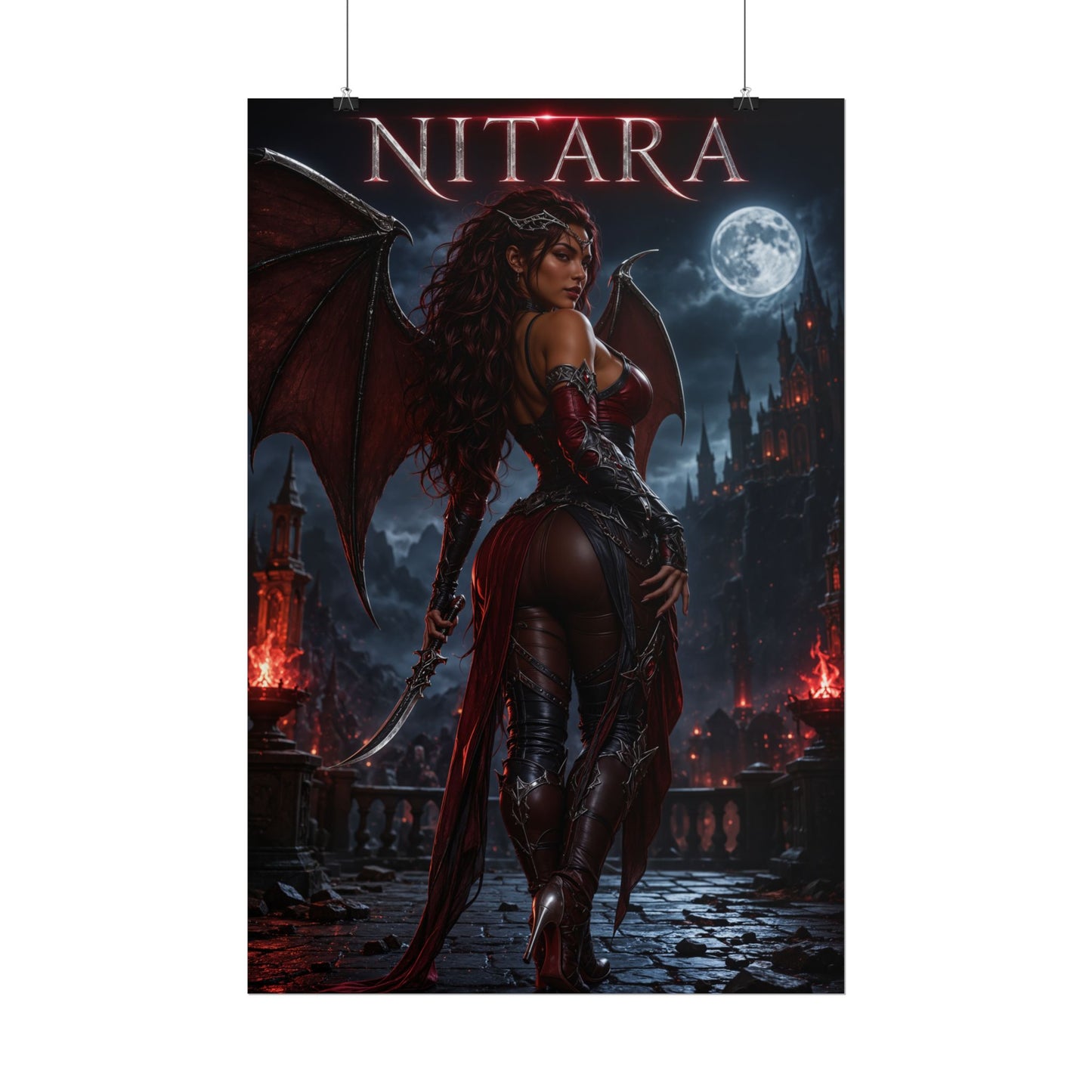 Mortal Kombat Nitara Poster MK Wall Art Print Decor
