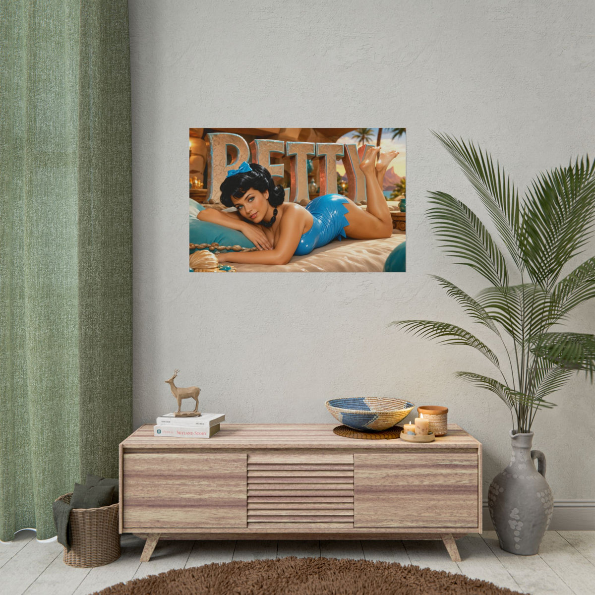 Betty Rubble The Flintstones Retro Poster Cartoon Wall Art Room Decor