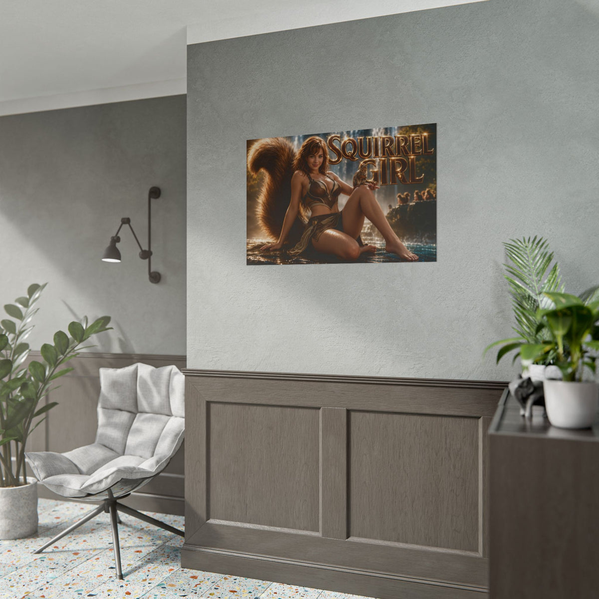 Squirrel Girl Character Poster Comic Style Wall Decor Bedroom Collector Gift