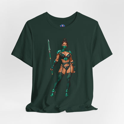 Jade T-Shirt | Mortal Kombat Grafik-T-Shirt für Gamer &amp; Anime-Fans | Krieger-Waifu-Shirt