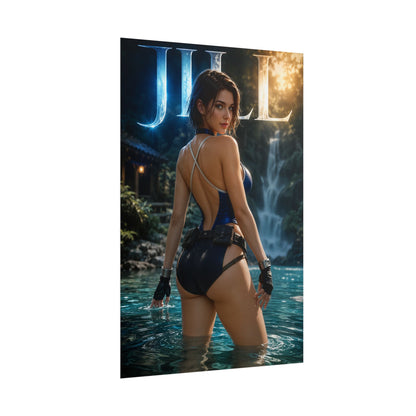 Jill Valentine Gaming Poster Wall Art Gamer Room Decor Collectible Print
