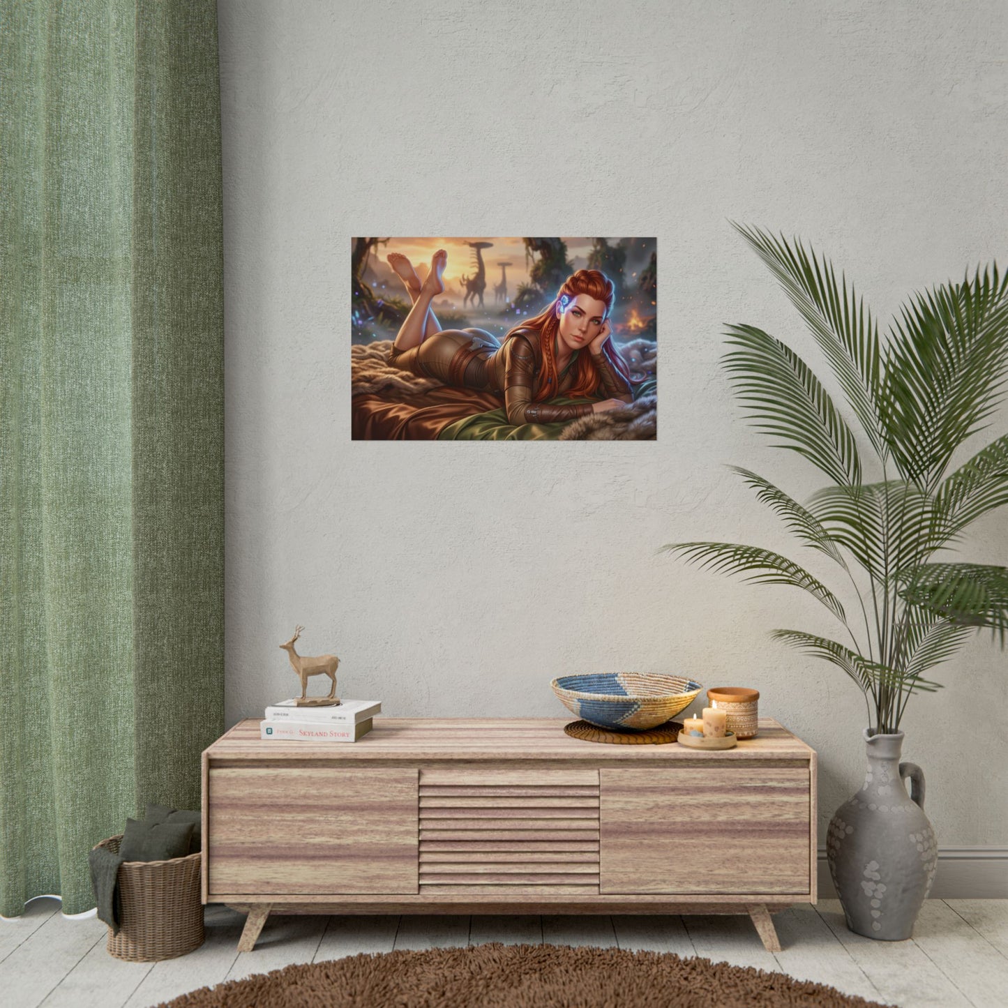 Aloy Horizon Poster, Gaming Wall Art, Fantasy Print, Gamer Decor
