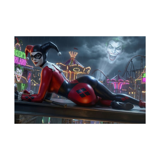 Harley Quinn Poster, DC Comics Art Print, Superhero Wall Art