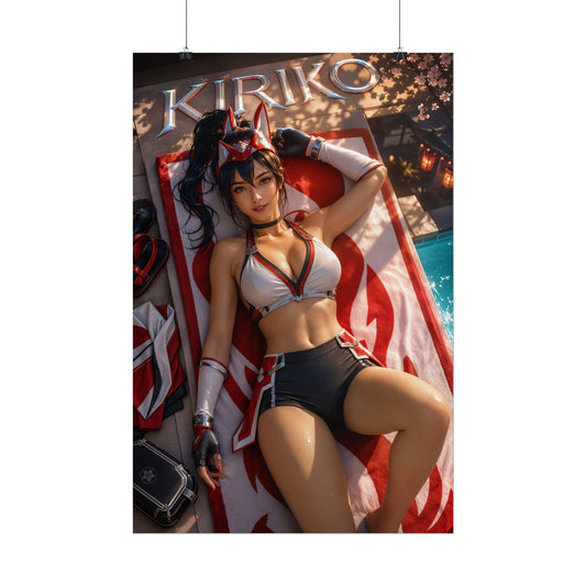 Gaming Wall Art Kiriko Overwatch Poster Bedroom Game Room Decor Art Print