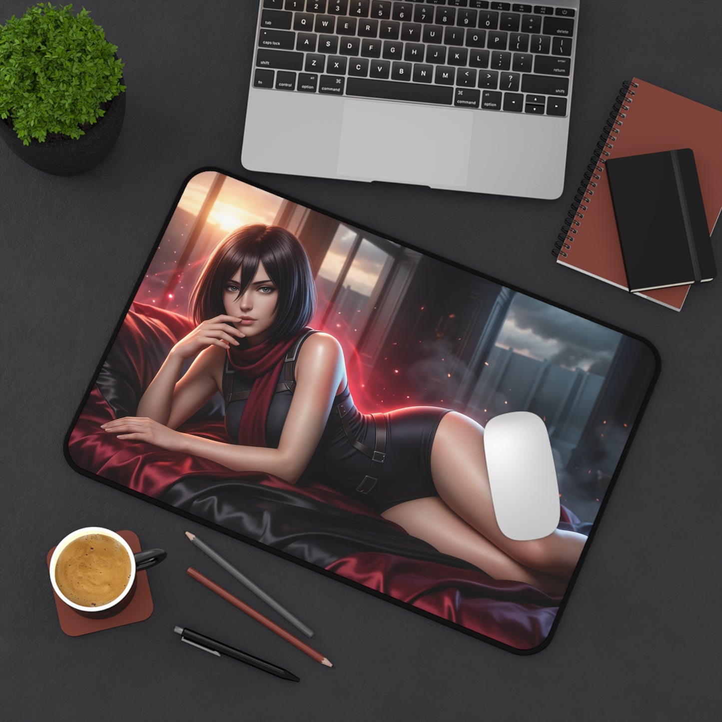 Attack on Titan Mouse Pad, Mikasa Desk Mat, Gamer Gift XXL