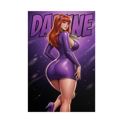 Daphne Blake Art Print, Scooby Doo Poster, Cartoon Girl Wall Art, Retro Anime Style Decor, Gift Idea
