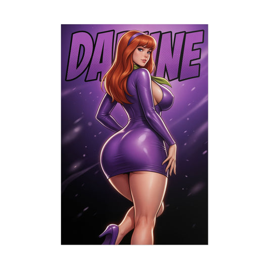 Daphne Blake Art Print, Scooby Doo Poster, Cartoon Girl Wall Art, Retro Anime Style Decor, Gift Idea