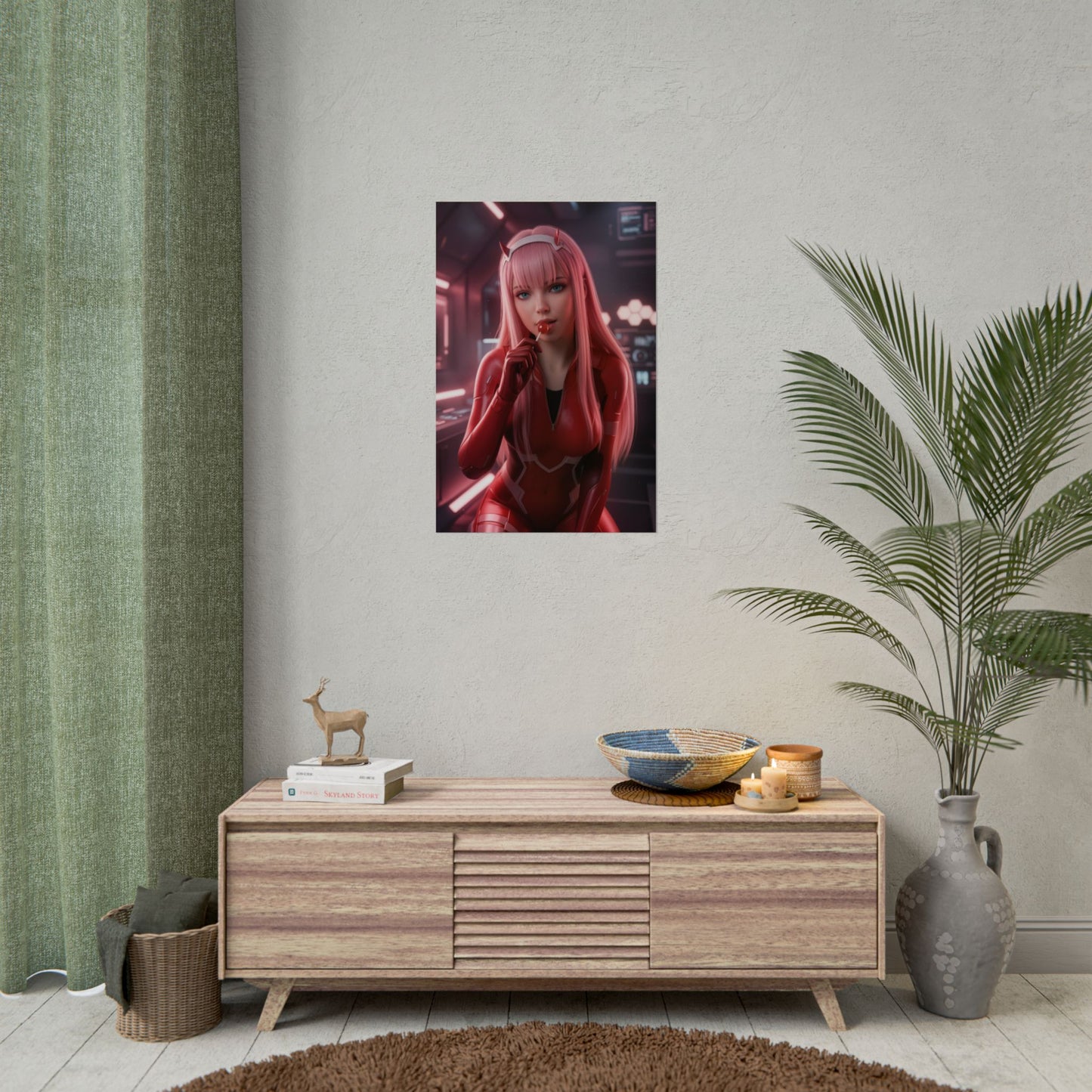Zero Two Poster, Darling in the Franxx Wall Art, Anime Girl Print, Mecha Anime Decor, Anime Wall Art, Gift