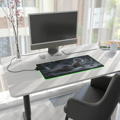 2B RGB Mouse Pad – Nier Automata LED Desk Mat, Sci-Fi Gamer Setup