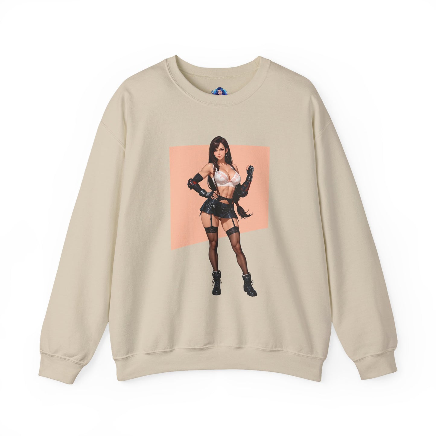 Tifa Lockhart Sweatshirt, Kämpfer-Rundhalsausschnitt, Gemütliche RPG-Gaming-Bekleidung